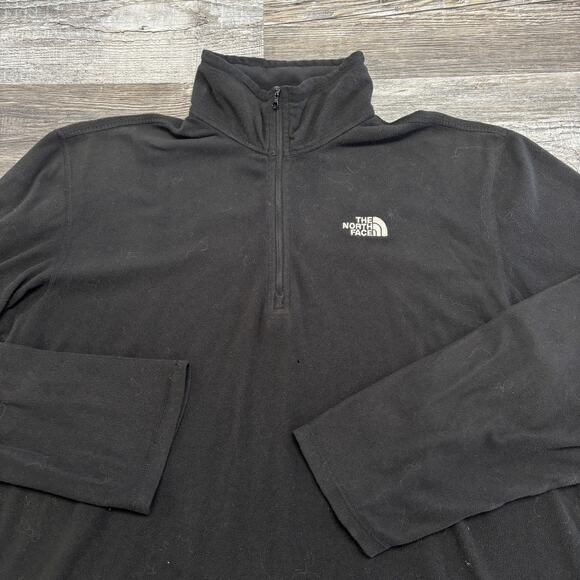 The North Face TKA 100  Black Mens L Quarter Zip Pullover Fleece Jacket Gorpcore - Picture 1 of 10